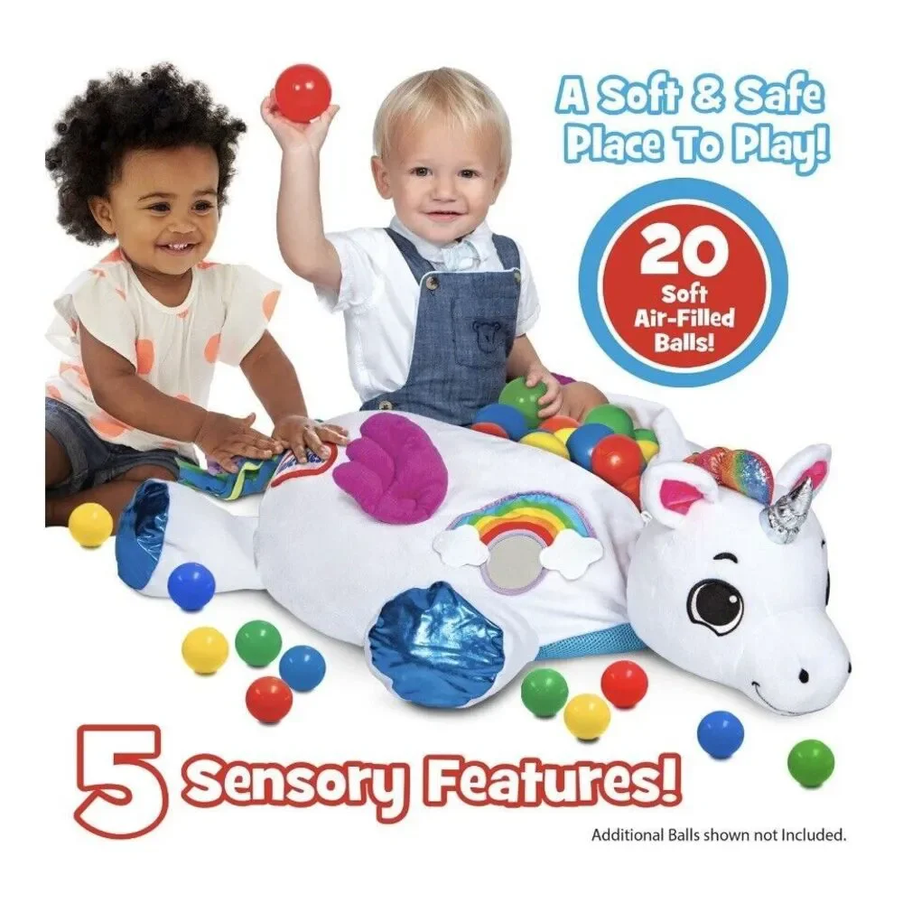 Little Tikes Unicorn Sensory Friends Ball Pit 5 Features & 20 Balls BRAND NEW